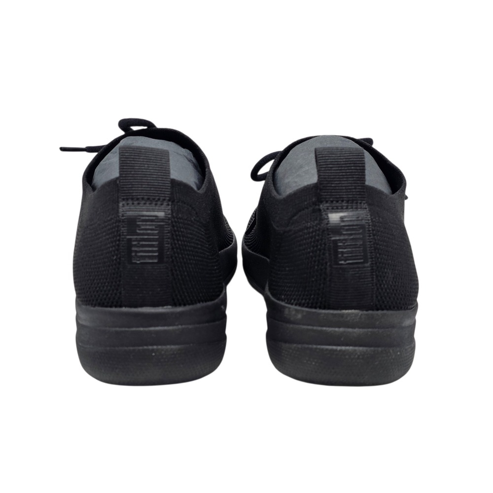 FitFlop F-Sporty Uberknit Sneakers Women All Black Knit Lace Up Sizeβ 8.5 - Picture 6 of 12